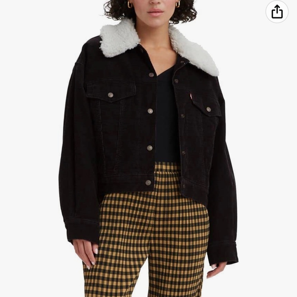 Levi's Women's Sherpa Baby Baggy Trucker